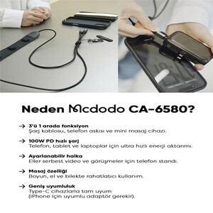 کابل USB-C مک دودو مدل ماساژور گردن کد Cab NEXUS CA-6580 طول 1.4 متر