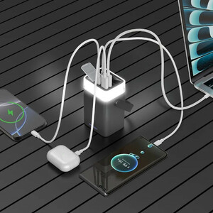 پاور بانک ۶۵ وات پاورولوجی مدل Halo Beam با ظرفیت ۴۰۰۰۰ هزار میلی آمپر ساعت