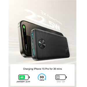 پاوربانک جوی روم مدل JR-PBF15 22.5w ظرفیت 10000 میلی آمپرساعت