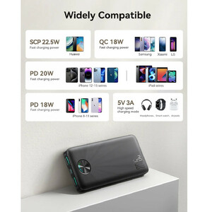 پاوربانک جوی روم مدل JR-PBF15 22.5w ظرفیت 10000 میلی آمپرساعت