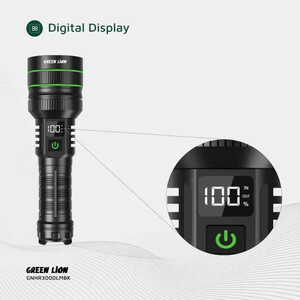 چراغ قوه دستی گرین لاین مدل GNHR3000LMBK با نور مهتابی