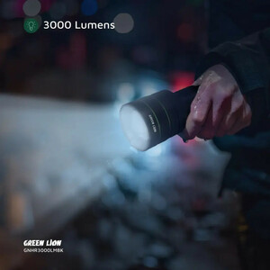 چراغ قوه دستی گرین لاین مدل GNHR3000LMBK با نور مهتابی
