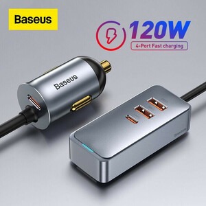 شارژر فندکی 120 وات بیسوس مدل CCBT-B0G