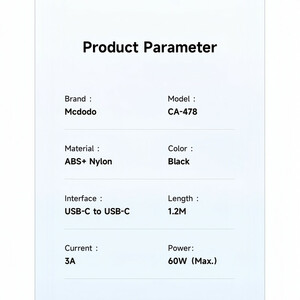کابل تبدیل USB-C مک دودو مدل CA-478 طول 1.2 متر