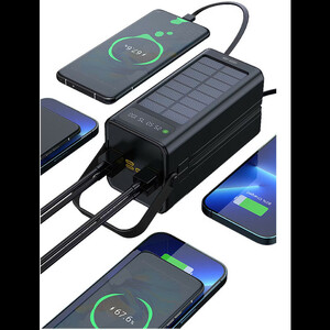 پاوربانک گرین لاین مدل GL-PX50 ظرفیت 60000 میلی‌آمپر ساعت به همراه پنل خورشیدی
