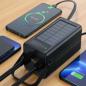 پاوربانک گرین لاین مدل GL-PX50 ظرفیت 60000 میلی‌آمپر ساعت به همراه پنل خورشیدی