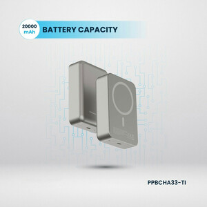 پاوربانک پاورولوجی مدل PPBCHA33 Magsafe aluminum ظرفیت 20000 میلس آمپر ساعت