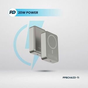 پاوربانک پاورولوجی مدل PPBCHA33 Magsafe aluminum ظرفیت 20000 میلس آمپر ساعت