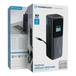 پاوربانک 140 وات پاورولوژی مدل Thunderamp ظرفیت 30000 میلی آمپر ساعت