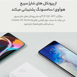 پاوربانک بیسوس مدل PPBD20K-20W ظرفیت 20000 میلی آمپر ساعت