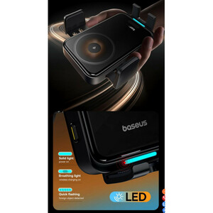 پایه نگهدارنده و شارژر بی سیم گوشی موبایل بیسوس مدل Wisdom Pro BS-CM051