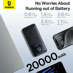 پاوربانک بیسوس مدل NOMOS 65W ظرفیت 20000 میلی آمپر ساعت