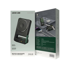 پاوربانک گرین لاین مدل ROTEX MAGSAFE ظرفیت 10000 میلی آمپر ساعت