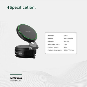 پایه نگهدارنده گوشی موبایل گرین لاین مدل GX-41 SUCTION