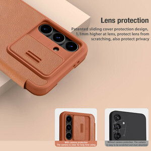 کیف کلاسوری نیلکین مدل Qin Pro Leather مناسب برای گوشی موبایل سامسونگ Galaxy S24 FE