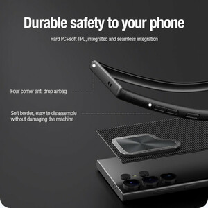 کاور نیلکین مدل  Textured Prop مناسب برای گوشی موبایل سامسونگ Galaxy S24 Ultra