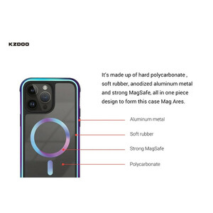 کاور کی -زد دوو مدل Mag Ares مناسب برای گوشی موبایل اپل iPhone 16 Pro Max