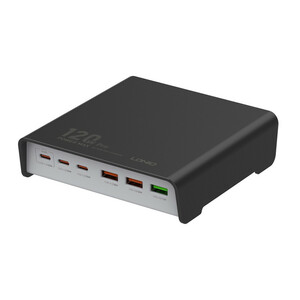 شارژر رومیزی 120وات الدینیو مدل HUB CHARGER Q605