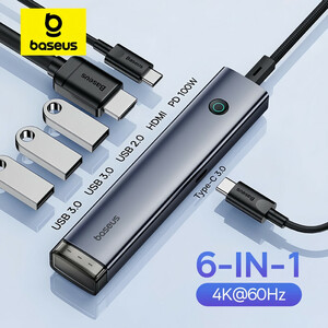 هاب 6 پورت USB-C بیسوس مدل BS-OH166