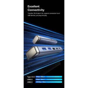 هاب 6 پورت USB-C بیسوس مدل BS-OH166