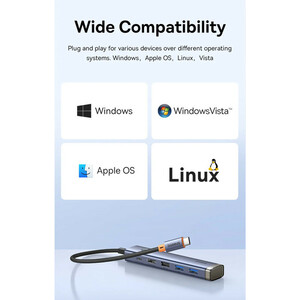 هاب 6 پورت USB-C بیسوس مدل BS-OH166