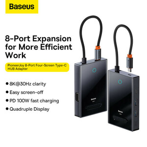 هاب 8 پورت USB-C باسئوس مدل BS-OH082 Focus Series