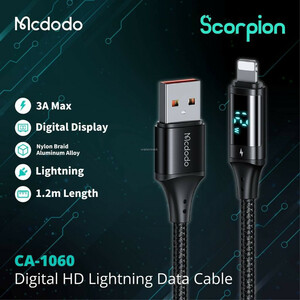 کابل تبدیل USB به لایتنینگ مک دودو مدل Digital HD 1060 طول 1.2 متر