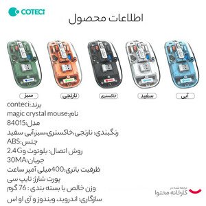 ماوس بی سیم کوتتسی مدل Magic CrystaI 84015