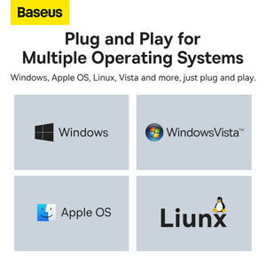 هاب 4 پورت USB -C باسئوس مدل Lite Series - WKQX03040 1m