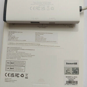 هاب 4 پورت USB -C باسئوس مدل Lite Series - WKQX03040 1m