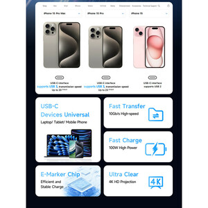 کابل USB-C مک دودو مدل 100W USB 3 طول 1.2متر Mcdodo CA-713