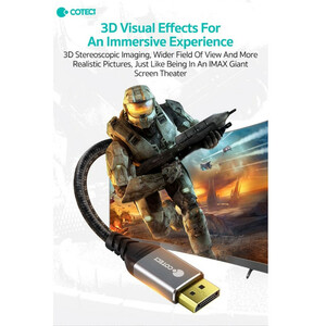 کابل Display Port به HDMI کوتتسی مدل 87406 طول 2 متر