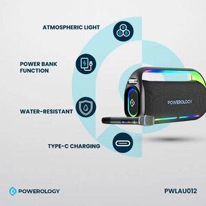 اسپیکر بلوتوثی قابل حمل پاورولوجی مدل PWLAU012