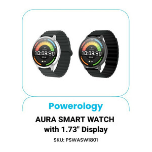 ساعت هوشمند 1.73 اینچی پاورولوجی مدل Aura PSWASW1801 با بند سیلیکونی