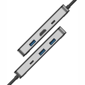 هاب تایپ سی 6 پورت پرودو Porodo Multi-Port USB-C Hub PDTC630GY
