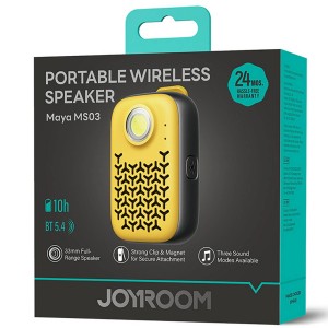 اسپیکر بلوتوثی جویروم مدل JR-MS03 قابل حمل با گیره اتصال