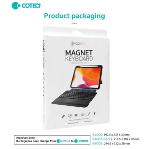 کاور کیبورددار مگنتی آیپد 10.9 و 11 اینچ کوتتسی Coteetci Magnetice Sphit Keyboard Lither Case Ipad 10.9/11 64008
