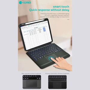 کاور کیبورددار مگنتی آیپد 10.9 و 11 اینچ کوتتسی Coteetci Magnetice Sphit Keyboard Lither Case Ipad 10.9/11 64008
