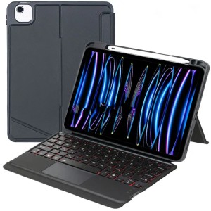 کاور کیبورددار مگنتی آیپد 10.9 و 11 اینچ کوتتسی Coteetci Magnetice Sphit Keyboard Lither Case Ipad 10.9/11 64008