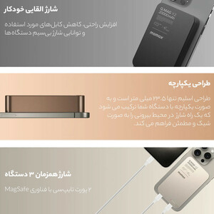 پاوربانک مومکس مدل IP133 ظرفیت 20000 میلی آمپرساعت