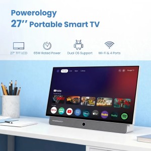 تلویزیون هوشمند قابل حمل پاورولوژی مدل PG27FWH سایز ۲۷ اینچ Full HD LCD
