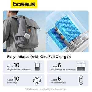 پمپ باد بیسوس مدل Portable Air Pump