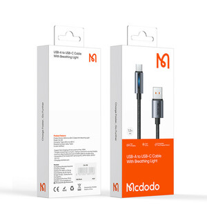 کابل تبدیل USB به USB-C مک دودو مدل CA-518 طول 1.2 متر