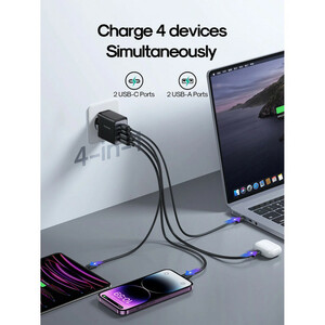 شارژر دیواری 67 وات جوی روم مدل TCG02 EU به همراه کابل USB-C