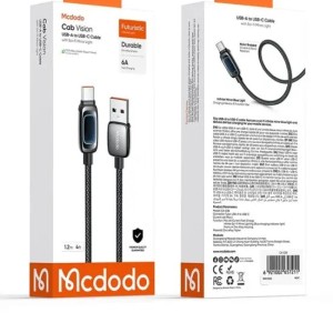 کابل شارژ USB به تایپ سی 6 آمپر مک دودو MCDODO CA-0380