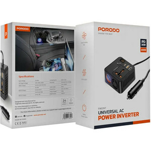 مبدل برق خودرو پرودو مدل Universal PD-FWCH057 200W