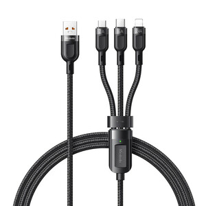 کابل تبدیل  USB به microUSB / لایتنینگ / USB-C مک دودو مدل CA-0930 طول 1.2 متر