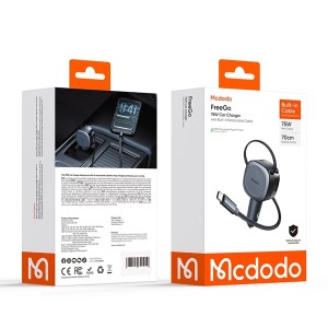 شارژر فندکی 75 وات با کابل جمع شونده مک دودو Mcdodo FreeGo Car Charger CC-1560