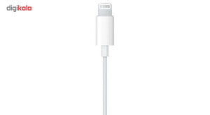 هندزفری اپل مدل EarPods بدون قابلیت نویز کنسلینگ، اتصال از طریق لایتنینگ