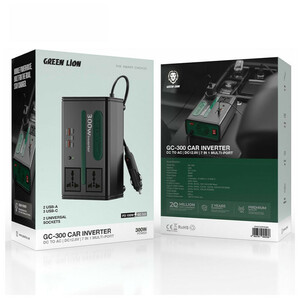 مبدل برق خودرو گرین لاین مدل   GC-300 ظرفیت 300 وات